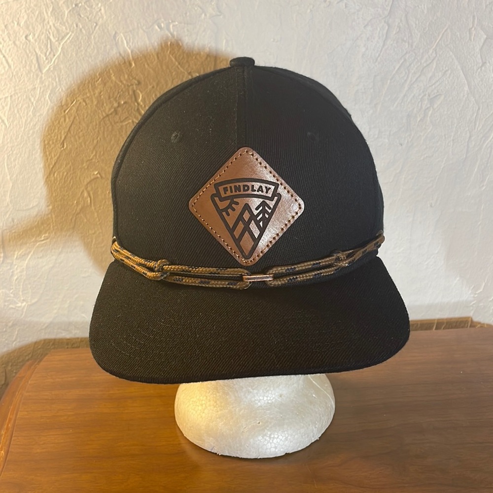 Findlay Snapback Hat black patch/tie Portland Oregon